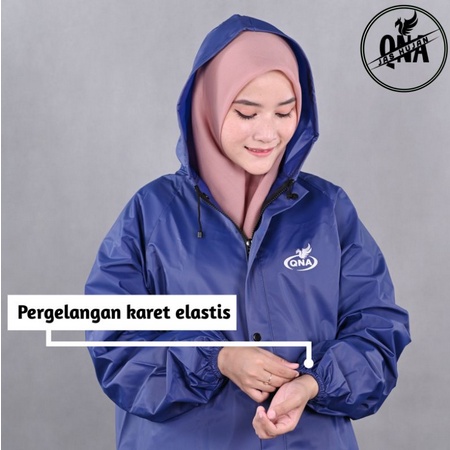 JAS HUJAN, RAINCOAT Terbaik Pria Wanita BY QNA Anti Rembes NAVY