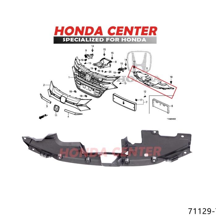 cover atas grille gril plastik atas radiator honda hrv 2015 2016 2017 2018 2019 2020 2021