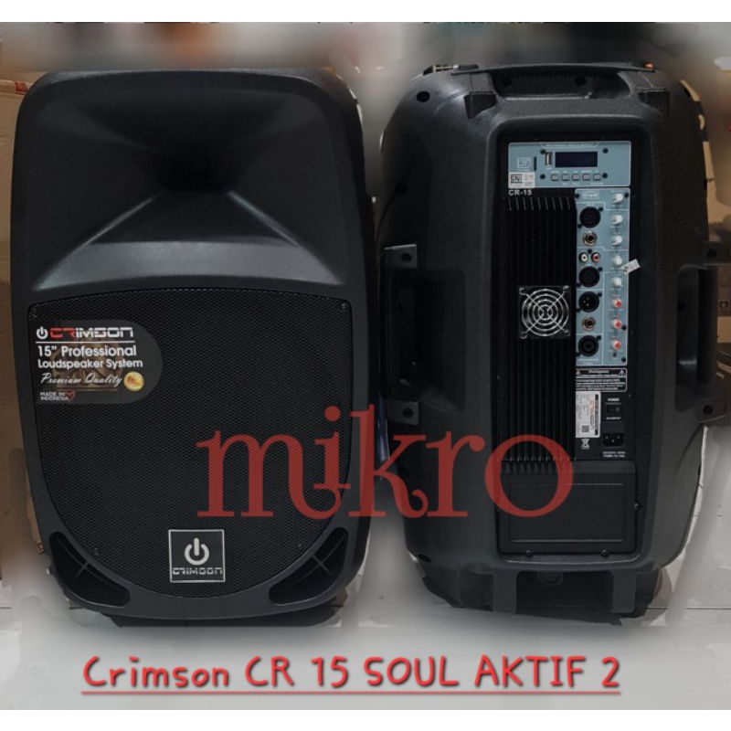 Speaker Crimson SOUL CR15 CR 15 inch Aktif+Aktif ORIGINAL