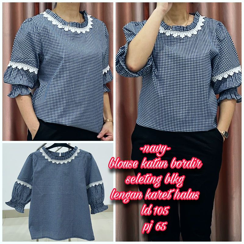 Blouse Katun Bordir