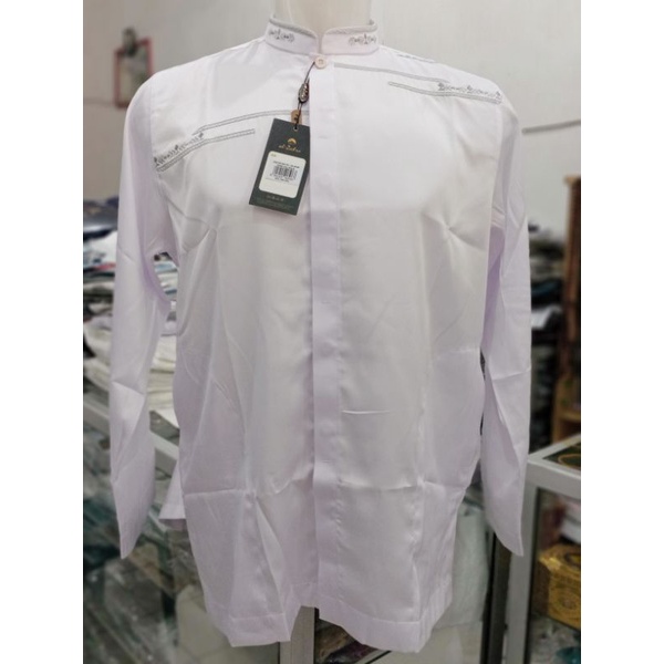 Baju Koko putih panjang AL Zahra