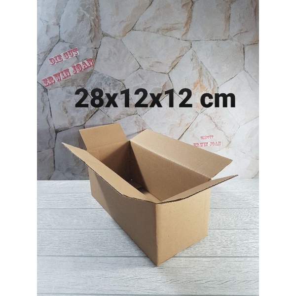 

Kardus / box / uk 28x12x12 cm / Kotak Karton Packing polos baru ST