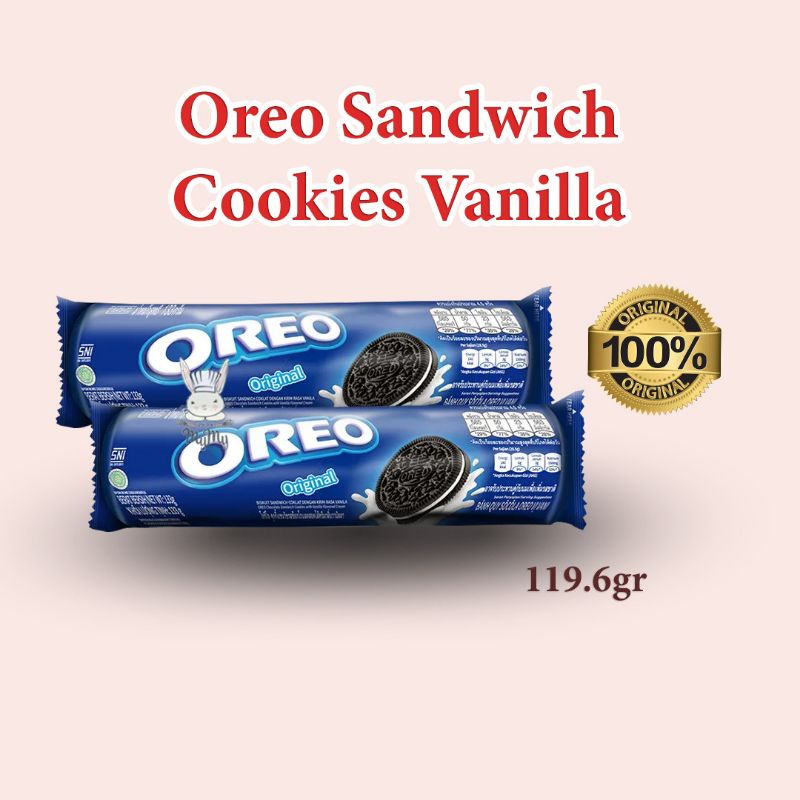 

Oreo Sandwich Cream Original 119,6 Gram / Biskuit Oreo Original