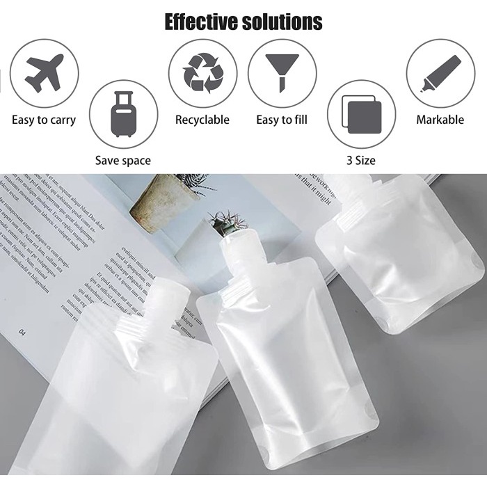 Botol Refill Tempat Sabun Cair Travel Pouch Fliptop Travel Organizers