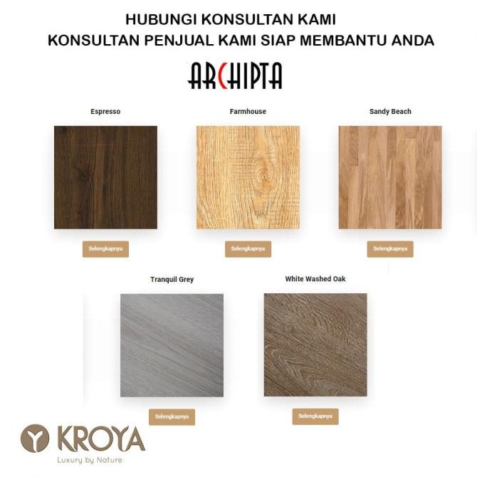 Kroya - Flooring/ Parquet/ Lantai kayu Locking/ Klik 4mm - SPC Vinyl