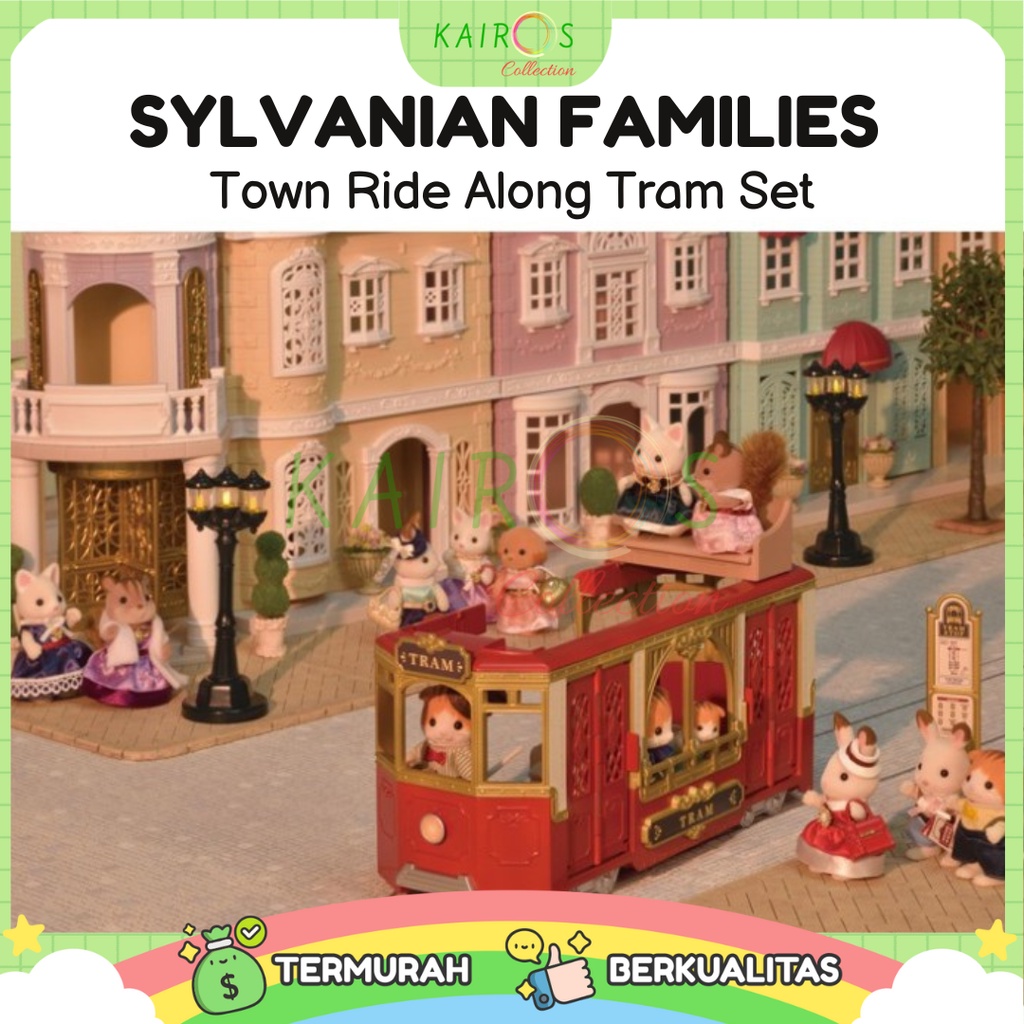 Sylvanian Families Town Ride Along Tram Set