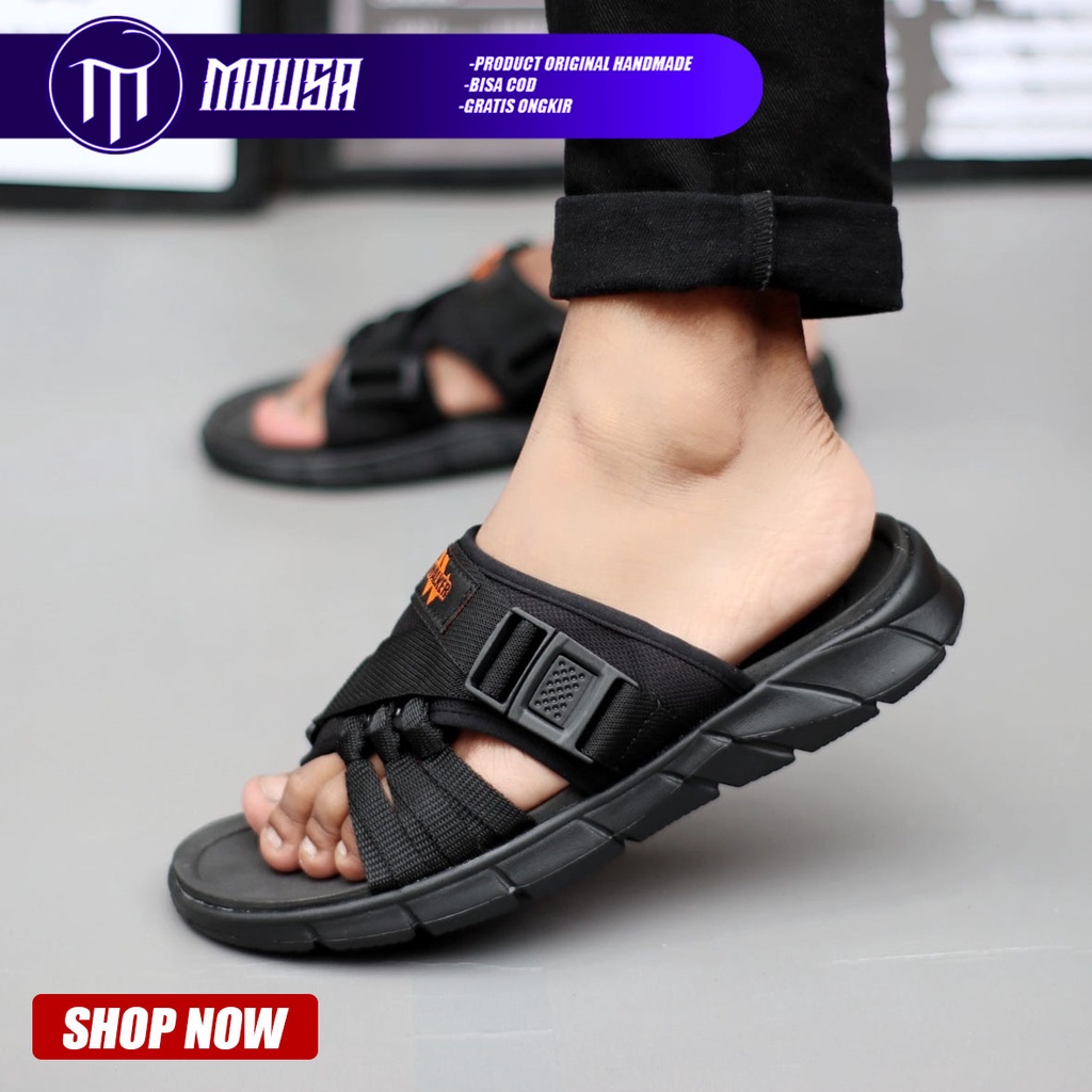 Sandal Slide Sandal Pria Sendal Flip Flop Ringan Terbaru Kekinian Mousa Aber