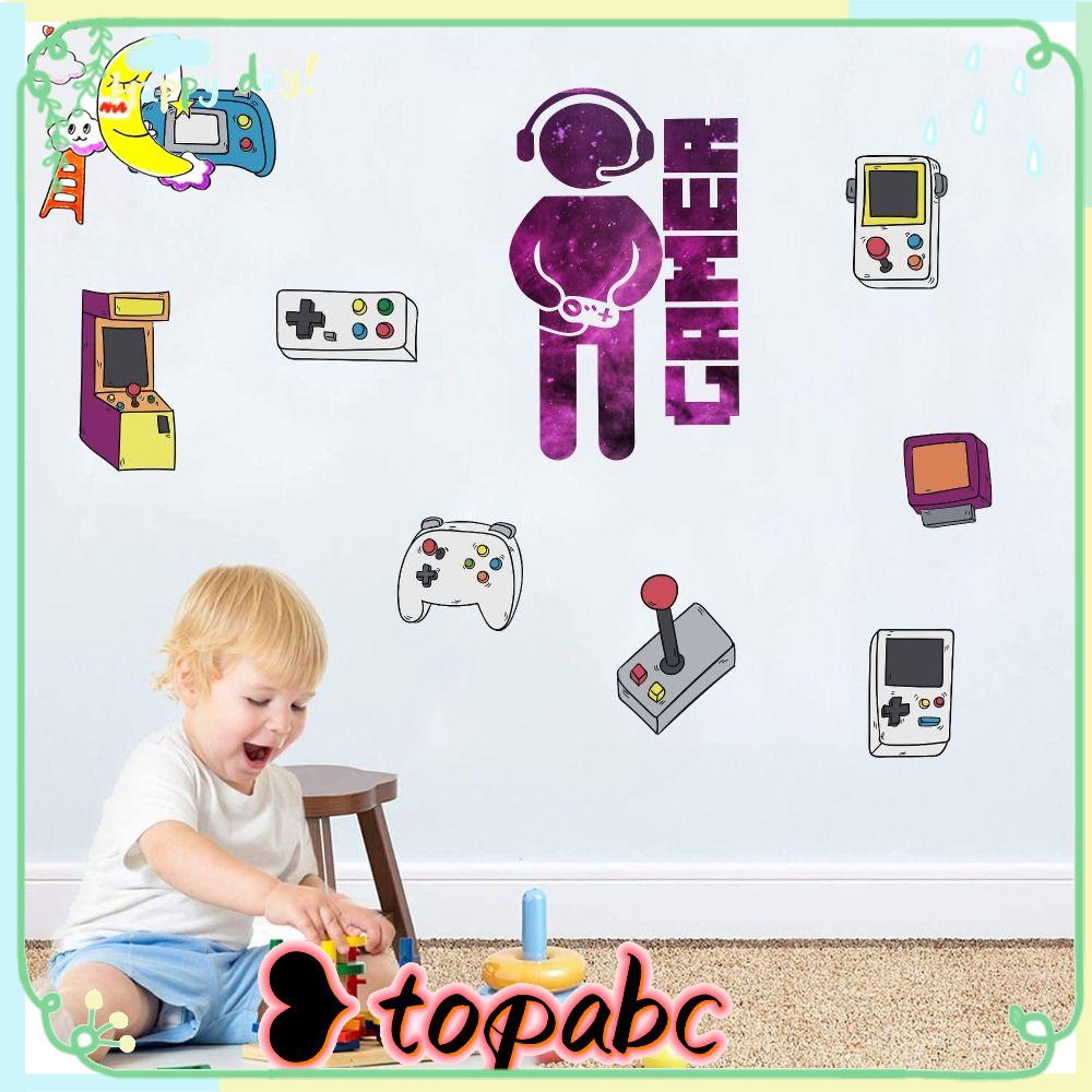 Top Wall Sticker Titik Kreatif Dekorasi Rumah Game Handle Stiker Pintu Zona Gaming Video Game Decor