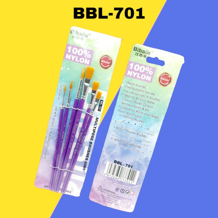 

PRO Kuas Lukis Set 6 Genap/Kuas Gambar/Painting Brush - 701
