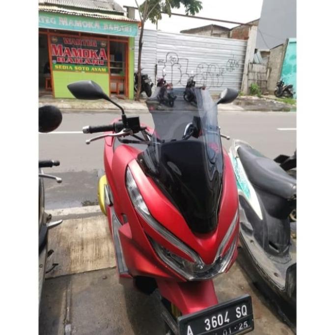 Winshield Visor TwoTone Carbon Honda PCX-150 Lokal "MHR" Best Quality