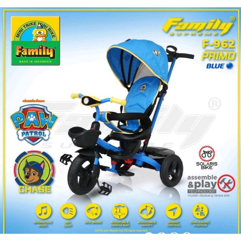 Stroller Sepeda Roda Tiga Family Supreme Primo F-962 970J