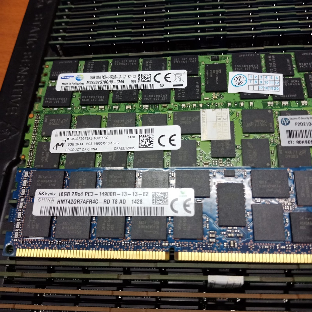 Memory RAM SERVER HP 16GB DDR3 2Rx4 PC3-14900R ECC Reg Server HPE 712383-081 KHUSUS PC SERVER