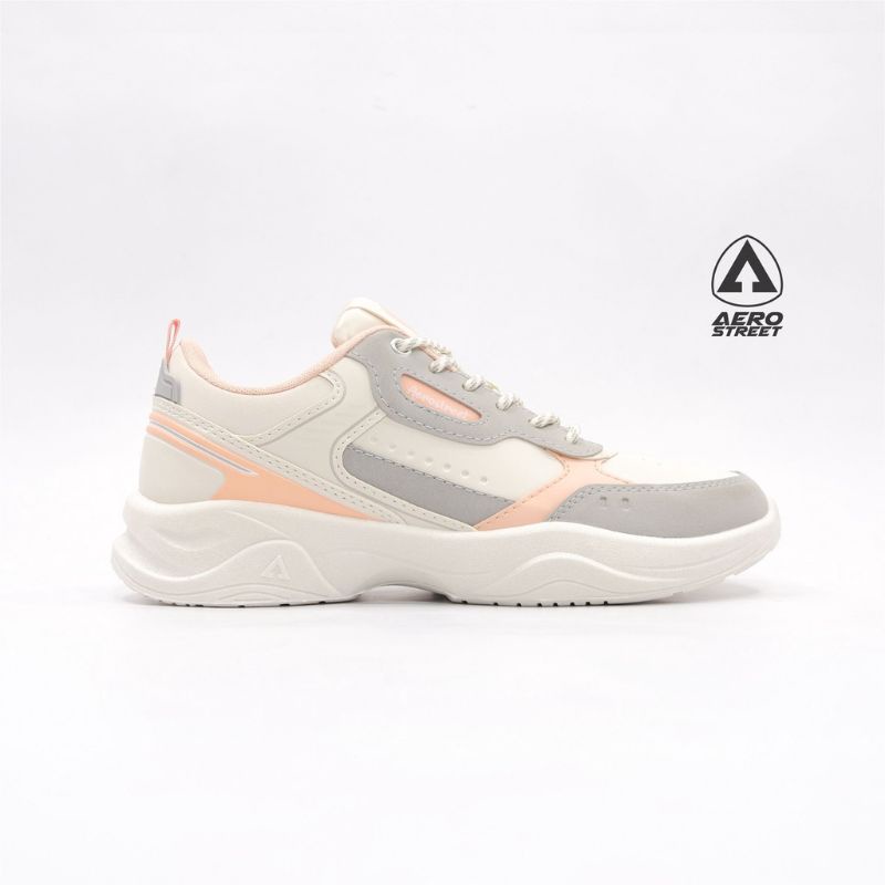 Aerostreet 37-40 jisoo Putih Natural Peach - Sepatu Sneakers Casual Sport Pria Wanita Aero medan