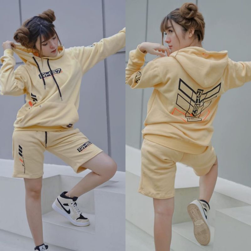 Sweater Hoodie Racing Crew Rh57 Cream