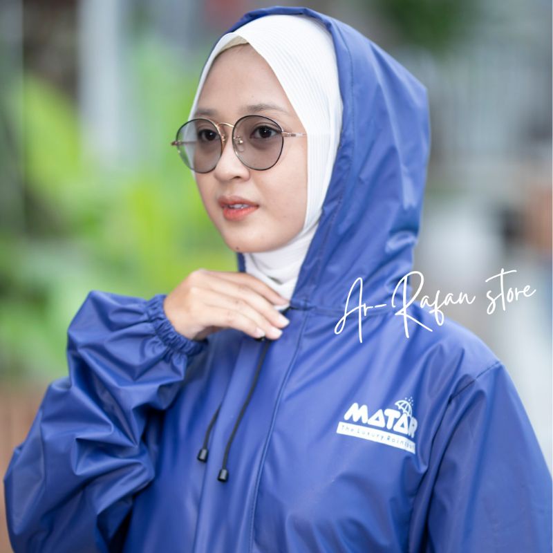 Jas Hujan Gamis Muslimah / Jas Hujan Wanita Jumbo Bahan PVC 0,25 Premium