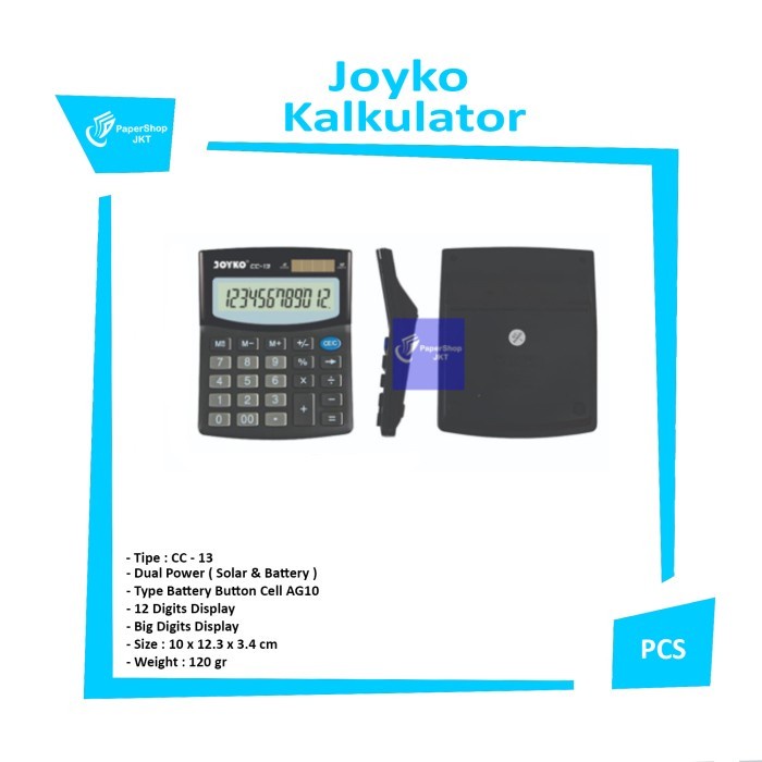 

OBRAL JOYKO - Calculator CC 13 - Kalkulator 12 Digits