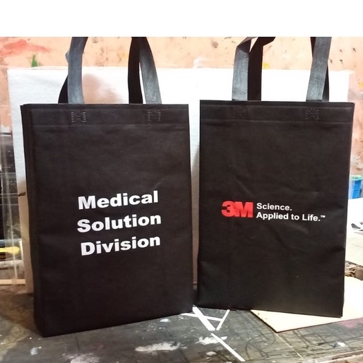 1 HARI BERES Tas Spunbond 75gsm model BOK BAG 25x35x10 tas spunbond/ totebag