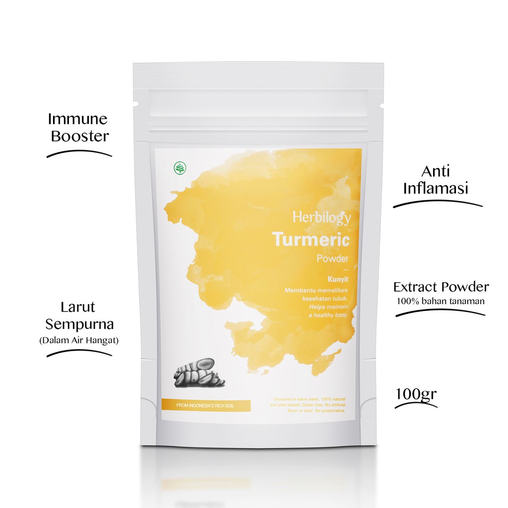 

Herbilogy Turmeric (Kunyit) Extract Powder 100g - Maag/Liver