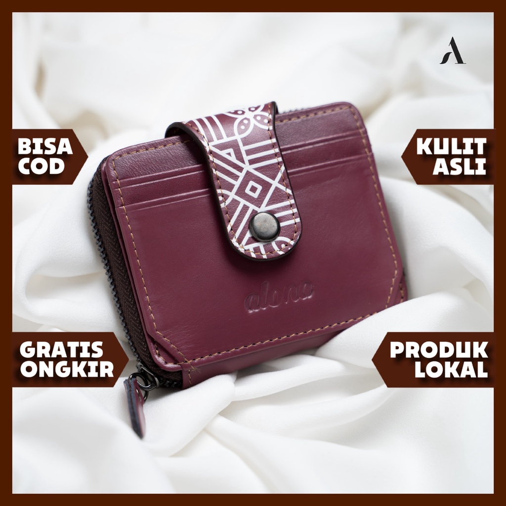 Bifold Dompet VELA Leather Small Card Wallet Slot Kartu Banyak 2 Sekat Ruang ATM STNK Coin Koin dan 
