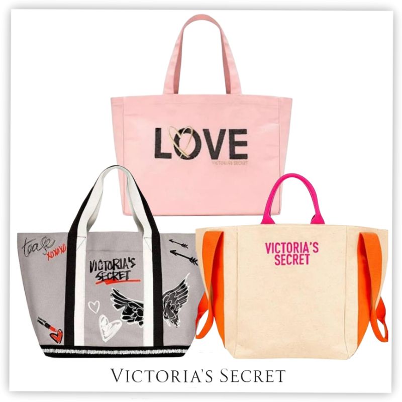 VICTORIA'S SECRET VS TOTE BAGS LOVE PINK TEASE REBEL BOMBSHELL SUMMER LEATHER BAG