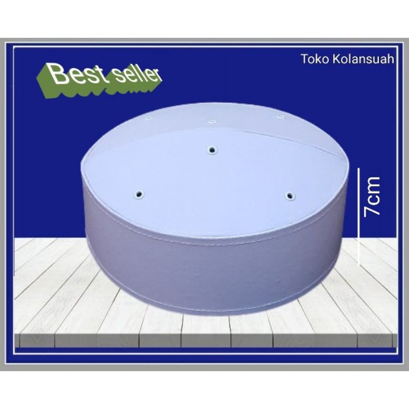 peci putih polos tinggi 7cm