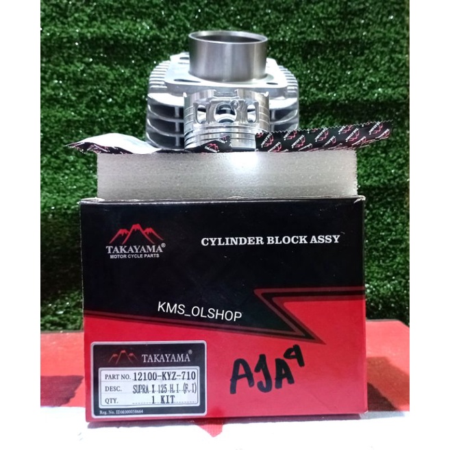 Block Seher Cylinder Block + Piston Kit Supra X 125 HELM IN FI Merek Takayama 12100-KYZ-710