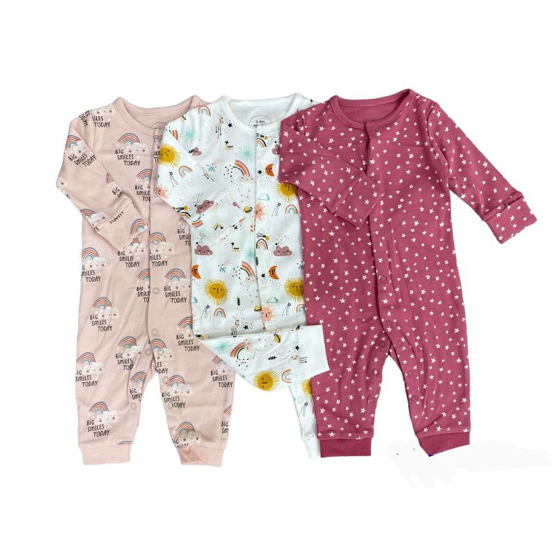 BABY K2 - Baby Jumper Premium Buka Kaki Isi 3 Pcs Motif Rainbow