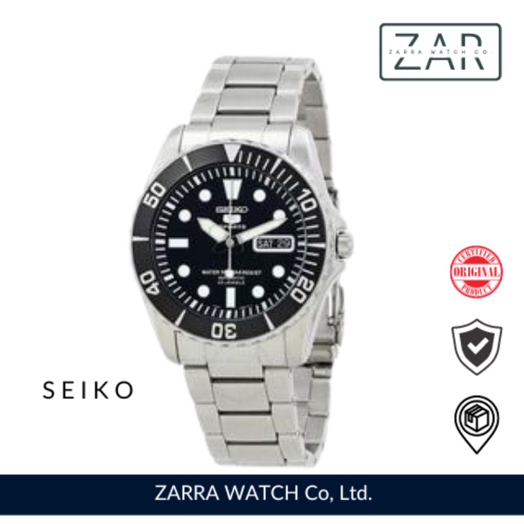 Jam Tangan Pria Seiko SNZF17K1 Sea Urchin Automatic 23J Black Dial Stainless Steel Original Garansi 