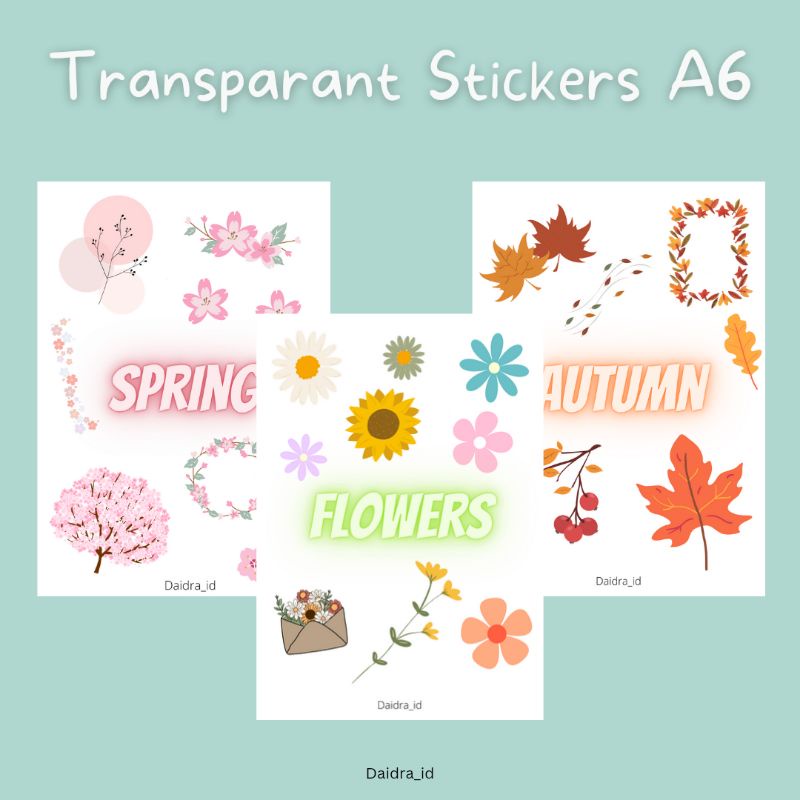 

FLOWER STICKER TRANSPARANT