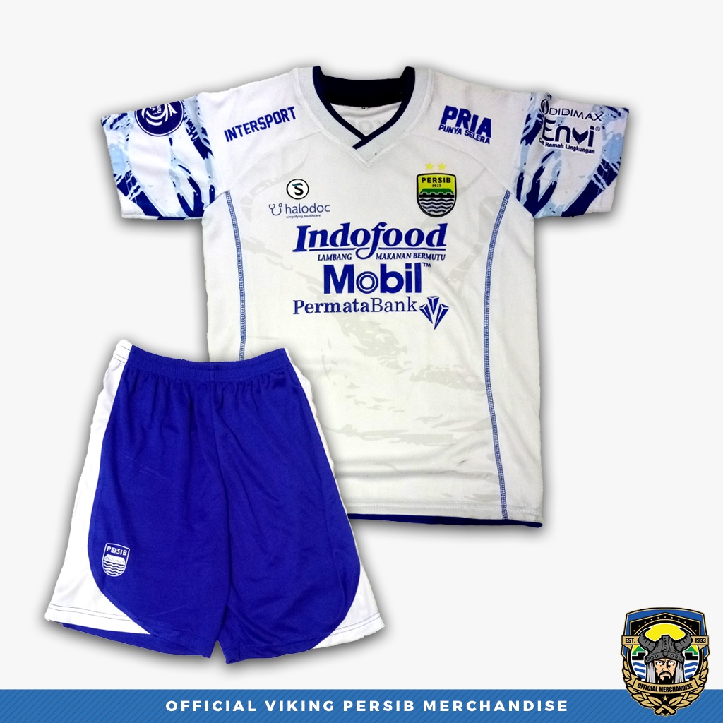 Jersey Bola Anak Setelan Official Viking Persib Merchandise 2021 Away