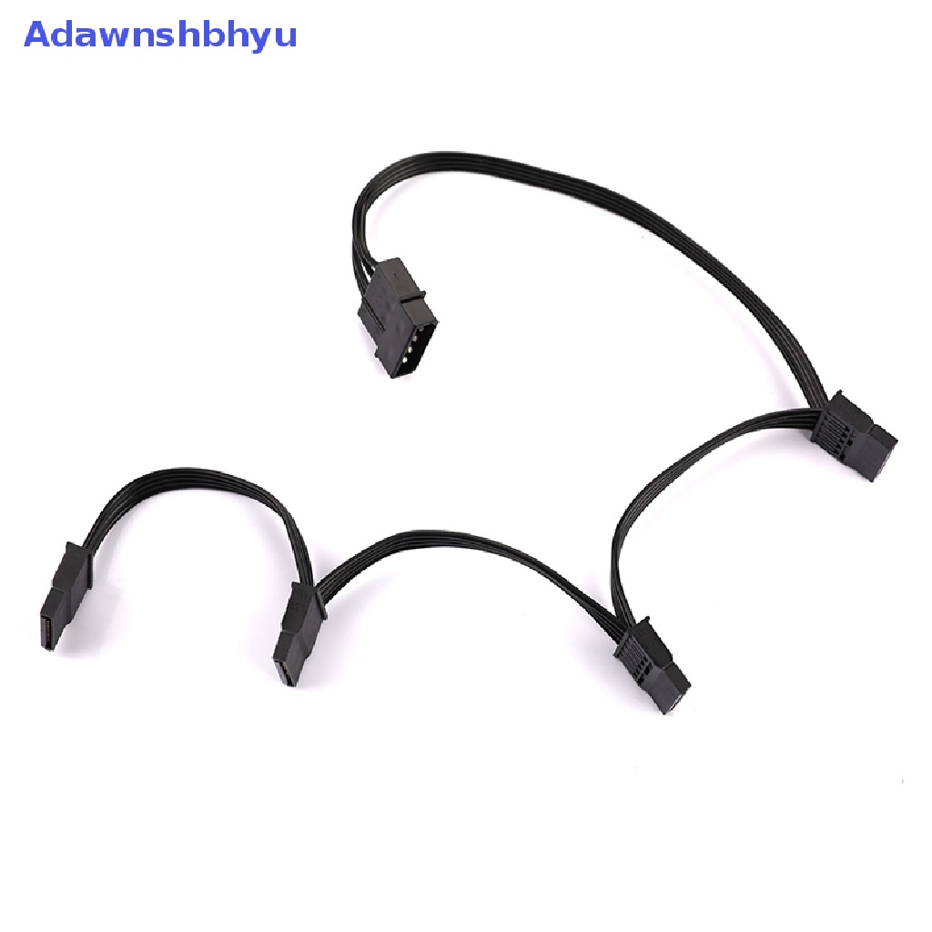 Adhyu DIY Molex 4pin IDE 1sampai5 SATA 15Pin Hardisk Power Supply Splitter Kabel Cord ID