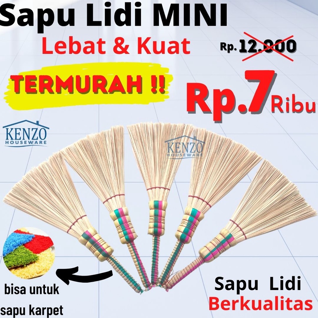 Sapu Lidi Karpet Lantai Kasur Kecil Sapu Penebah Tebah Karpet Serbaguna