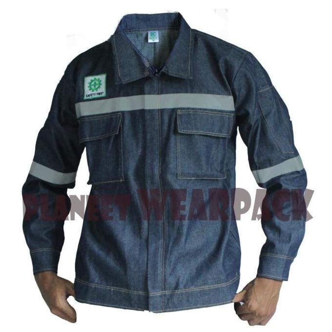 Wearpack Safety Bahan Jeans / Baju Werpak Seragam Kerja Proyek