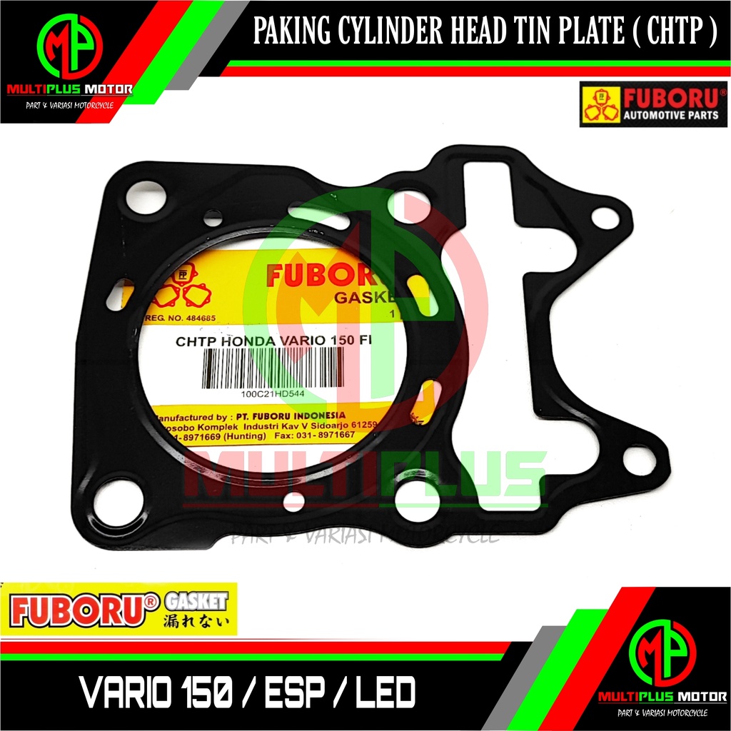 Paking Gasket Perpak CHTP Cylinder Cilinder silinder head kop cop plate plat FUBORU,VARIO 150 ESP,PC
