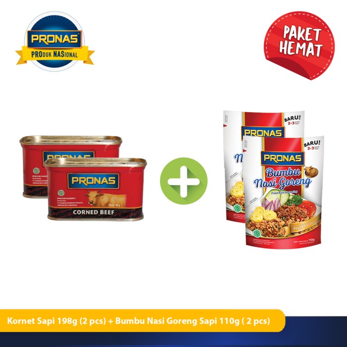 

Pronas Nasi Goreng 110 G Kornet Sapi 198 G (Bundling 4 Cs Txs0X-76