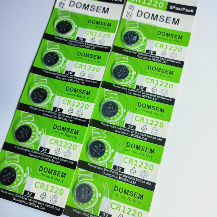 Baterai Domsem CR1220 / CR 1220 Lithium Battery 3V Batre Jam | distshop