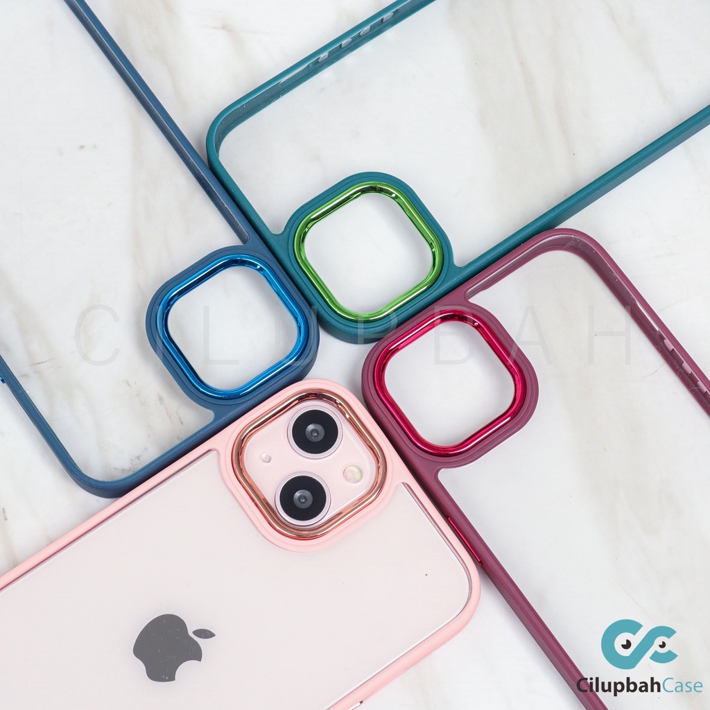 Clear Acrylic Plating Full Cover Case For iPhone 14 Plus Pro Max