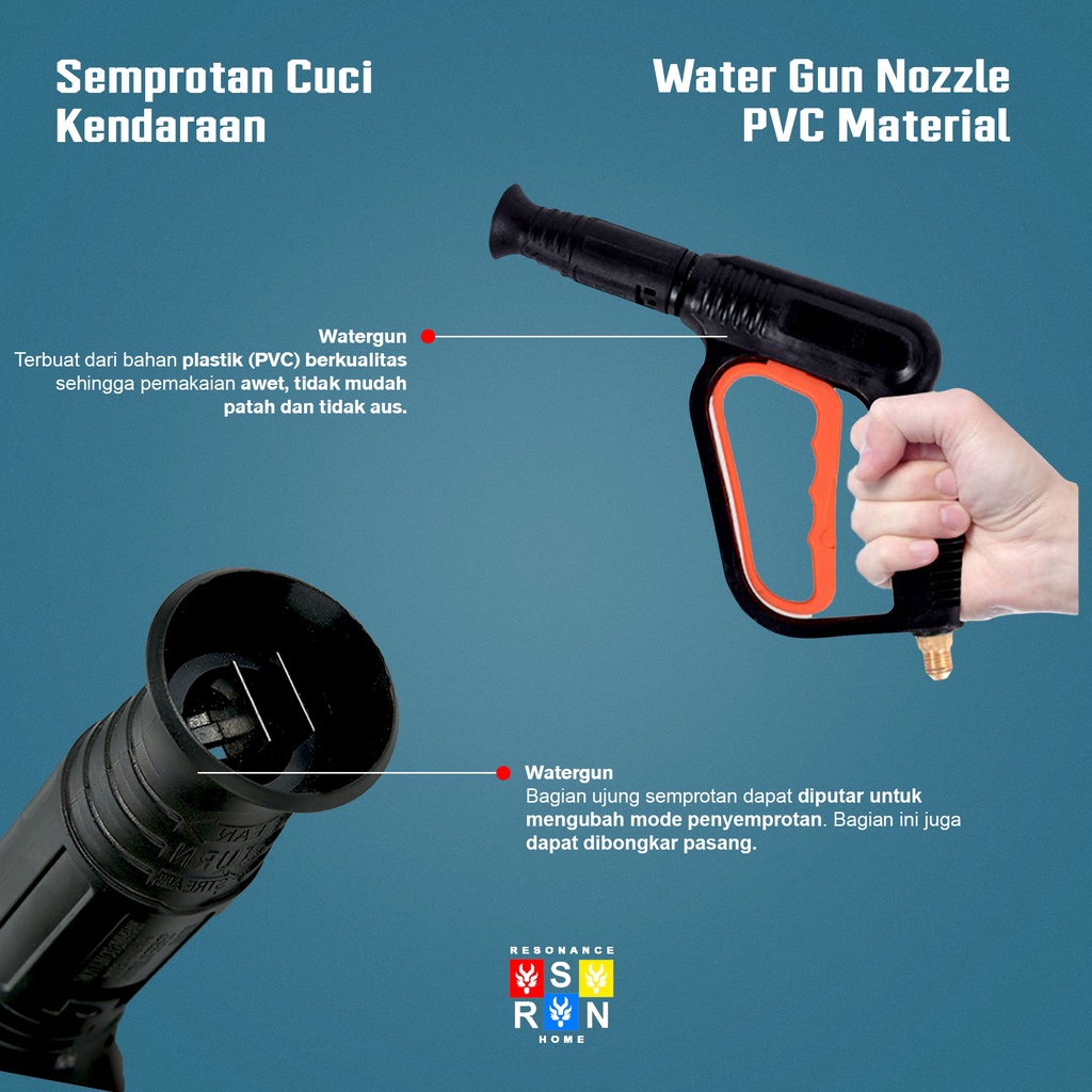 Semprotan Air Water Gun / Semprotan Cuci Motor Mobil / Resonance Home