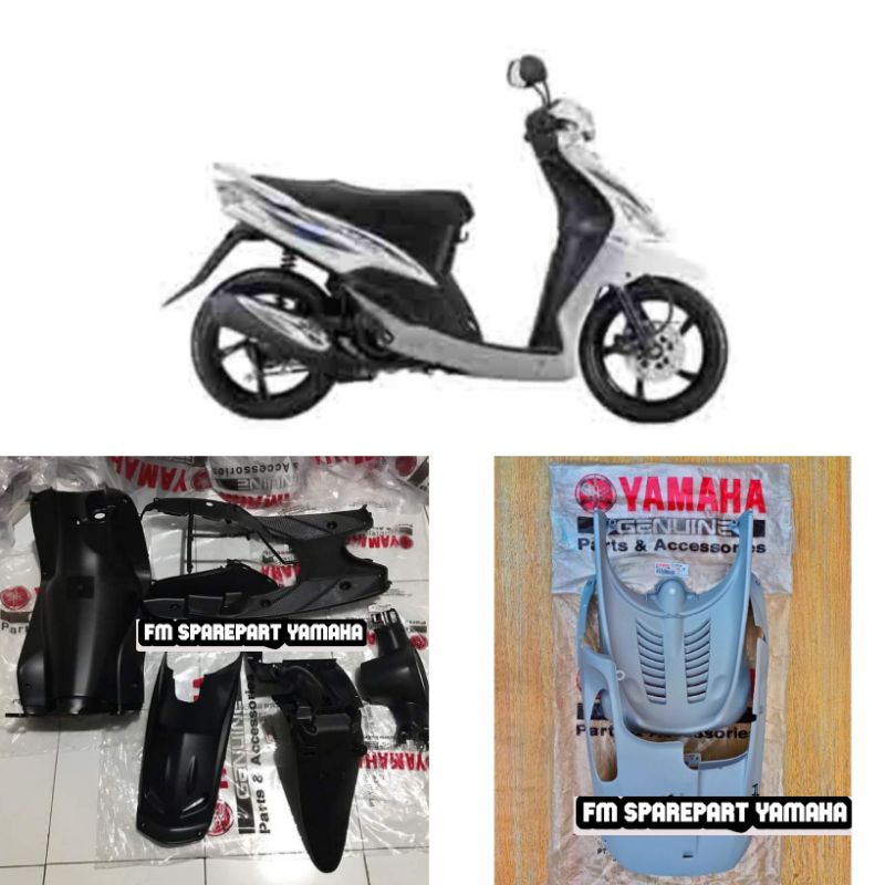 COVER FULL BODY KASAR SET MIO SPORTY SILVER ASLI ORIGINAL YAMAHA