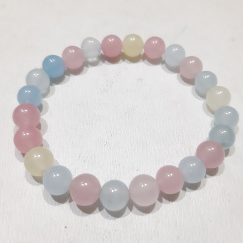 Gelang Cantik Batu Morganet 8mm 24Butir