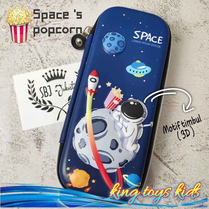 

TERBARU / Tempat pensil Kotak pensil smiggle Lookalike 3D Hardcase Waterproof - Space Popcorn