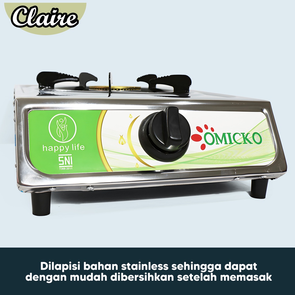 KOMPOR GAS OMICKO 1 TUNGKU / KOMPOR 1 TUNGKU