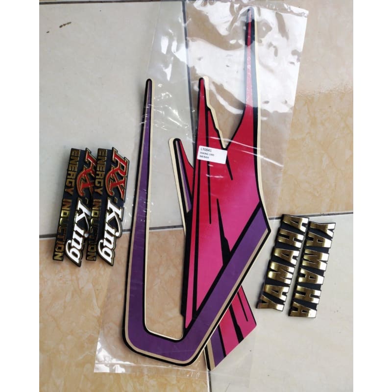 striping sticker lis rx king 95 lengkap emblem