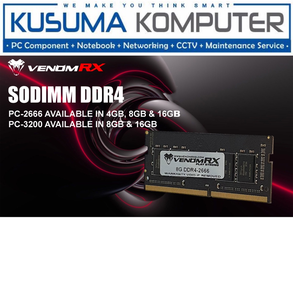 Ram Memory Venomrx SODIMM 16GB 3200MHz 3200 Ram Laptop