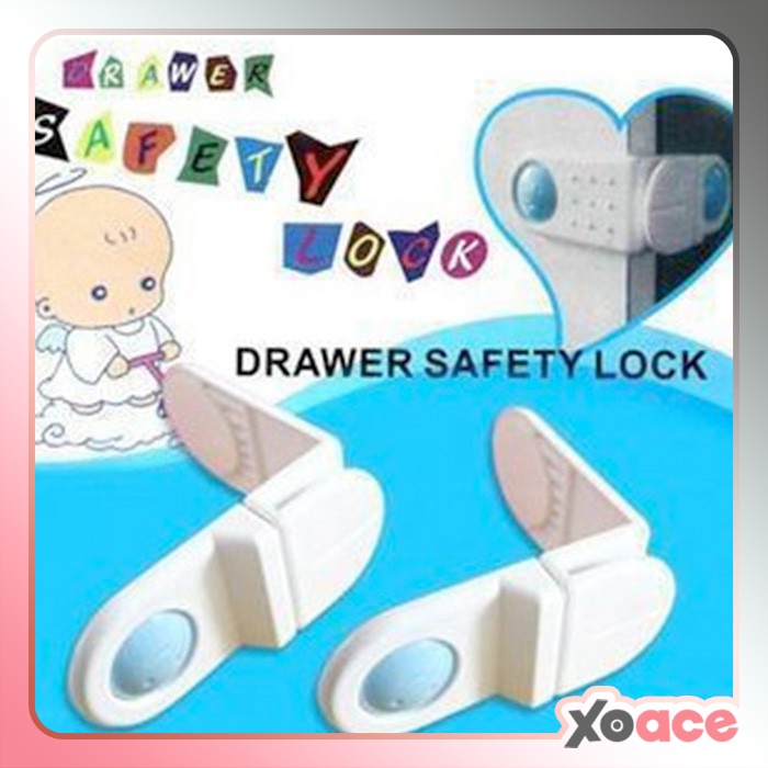 Baby Safety Drawer Lock Pengunci Laci Keamanan Bayi 2 Pcs