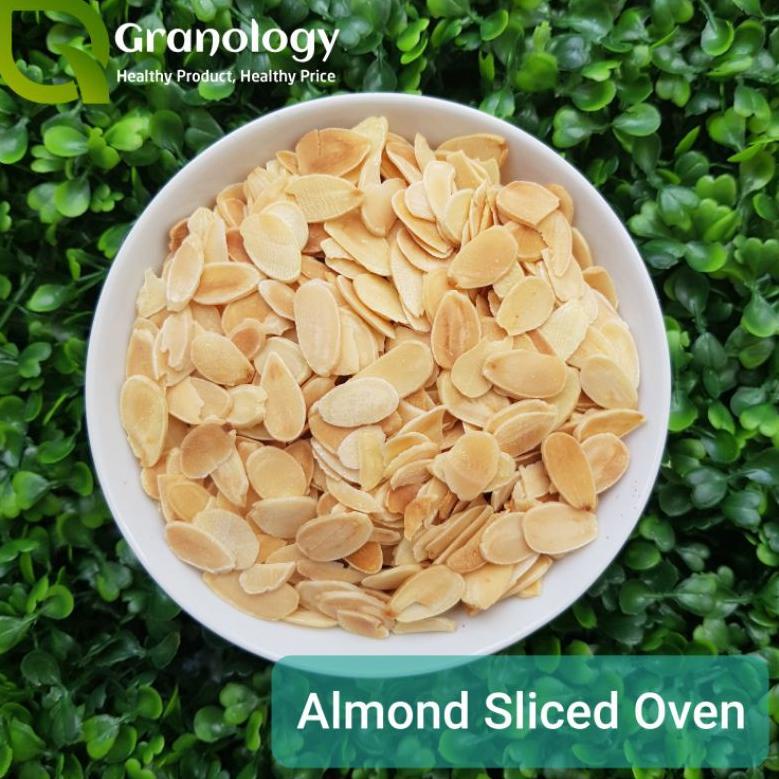 

5.5 FLASH SALE (Kemasan Vakum) Roasted Almond Slice / Kacang Almond Slice Oven (100 gram) by Granology