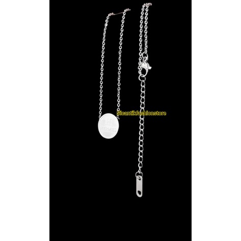KALUNG TITANIUM WANITA LIONTIN H SILVER TRENDING FASHION STYLE WANITA KOREA PERHIASAN KOREA KEKINIAN TRENDING LAPIS EMAS 925 ANTI KARAT SELAMANYA KALUNG WANITA TERBARU TERLARIS