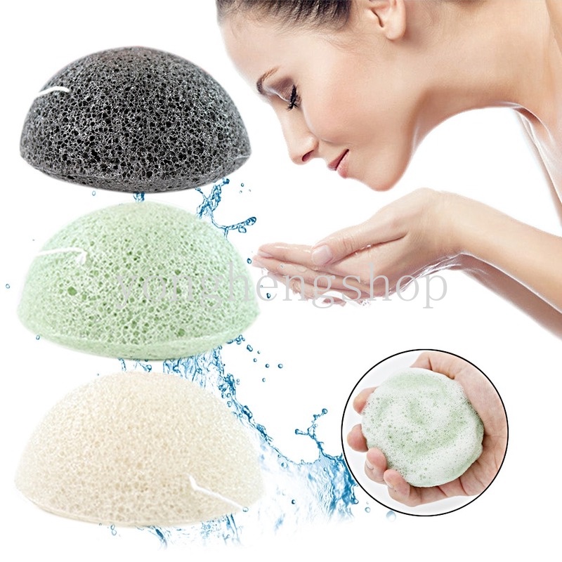 Spons Pembersih Wajah Wajah Kosmetik Face Puff Makeup Cuci Sponge Bedak Wajah Deep Cleansing Exfoliator Tool
