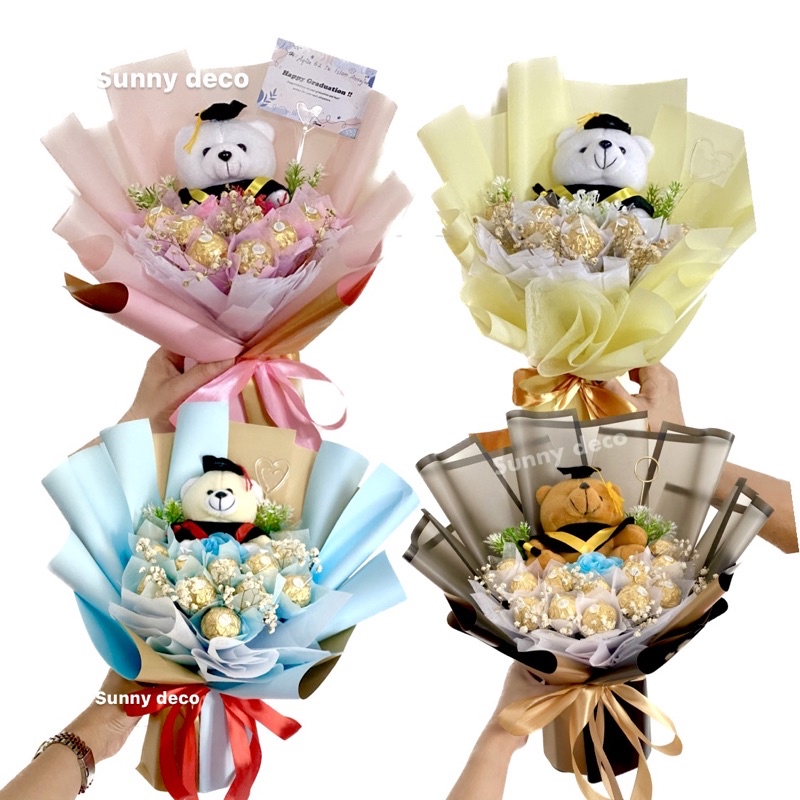 [PREMIUM] Gift Bouquet buket wisuda boneka toga + coklat ferrero, gift graduation bouquet, bucket wisuda, hadiah kelulusan, bucket, buket jakarta, buket bunga wisuda, buket duit asli, kado buket valentine, buket ulang tahun, buket balerina ballerina balet