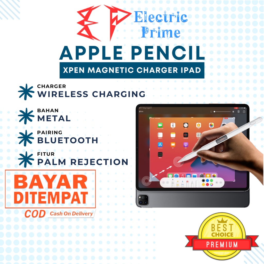 Stylus Active Pencil Xpen Magnetic Wireless Charging USB Type C Palm Rejection Drawing Pen For Tablet iPad Pro Air Mini Write Tilt Pressure Technology Bluetooth Soft Nib